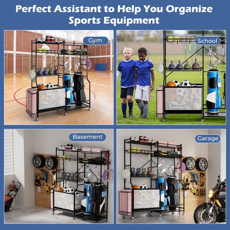 Sports Equipment Organizer for Garage