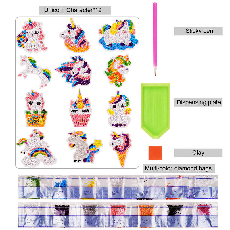 Unicorn 5D Diamond Painting Kit for Kids,