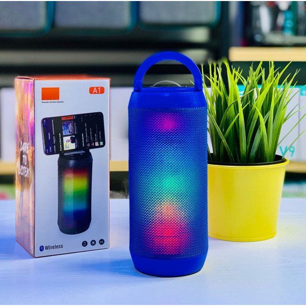 LED Color Light Wireless Bluetooth Portable Speaker with Colorful Display A1 for Universal Cell Phone And Bluetooth Device