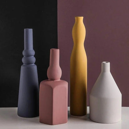 Morandi-Inspired Geometric Bud Vase