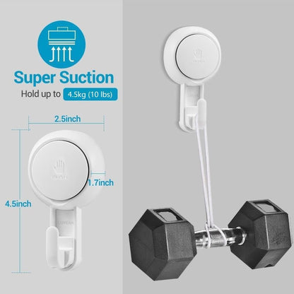 Suction Hooks Powerful Vacuum Suction Cup Hooks- Heavy Duty for Shower Waterproof Suction Hanger for Bathroom 2 pack