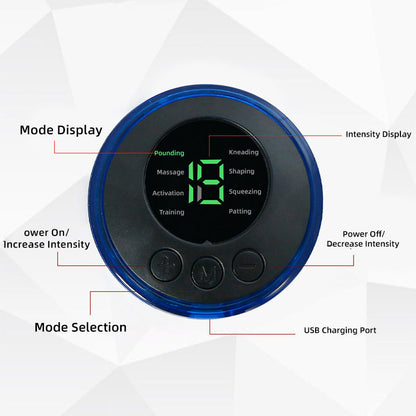 EMS Microcurrent Mini Massager Machine,Low Frequency Multi Function Physiotherapy Instrument Muscle Stimulator,Full Body Pain Relief Therapy Device