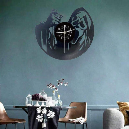 Spooky And Stylish Halloween Horror Movie Vinyl Record Wall Clock -