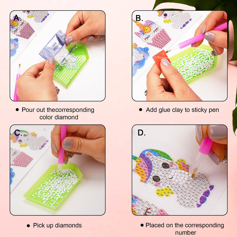 Unicorn 5D Diamond Painting Kit for Kids,